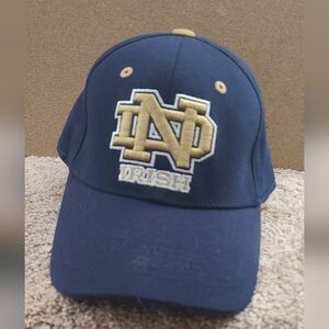 Notre Dame Irish Navy & Gold Baseball Cap With Shamrock